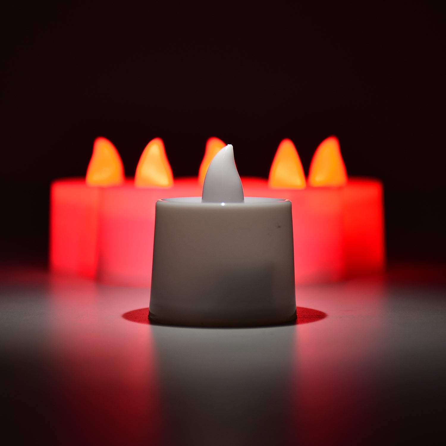 6633 Red Flameless LED Tealights, Smokeless Plastic Decorative Candles - Led Tea Light Candle For Home Decoration (Pack Of 24) DeoDap 6633 Red Flameless LED Tealights, Smokeless Plastic Decorative Candles - Led Tea Light Candle For Home Decoration (Pack Of 24) DeoDap